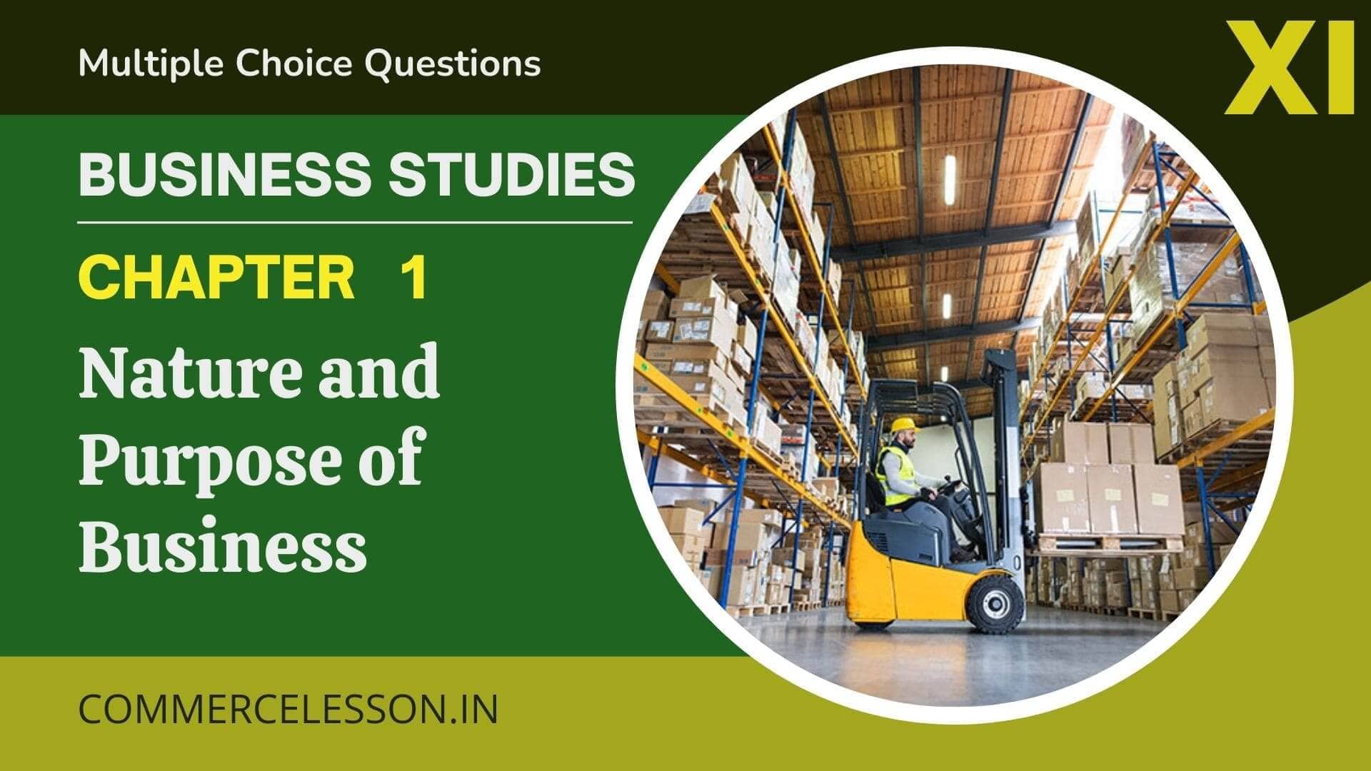 Nature and Purpose of Business MCQ