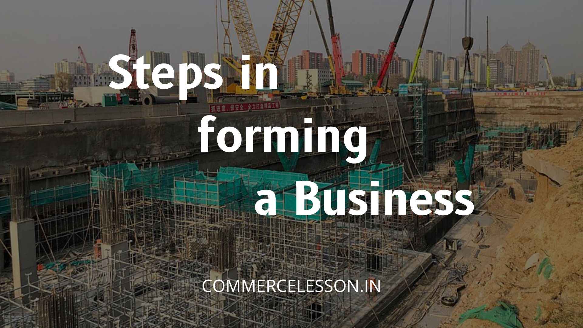 Steps in forming a business