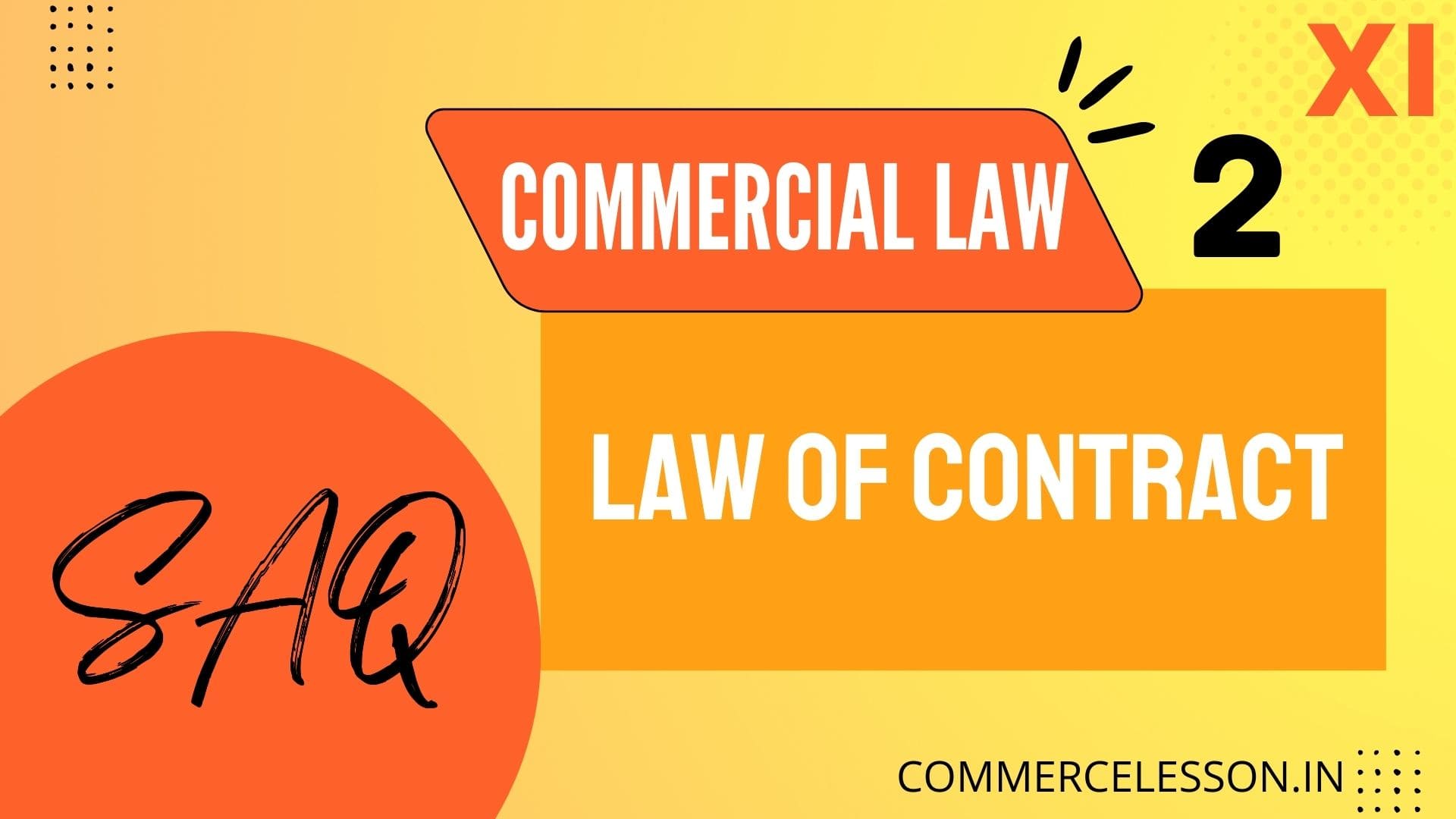 Law of Contract SAQ
